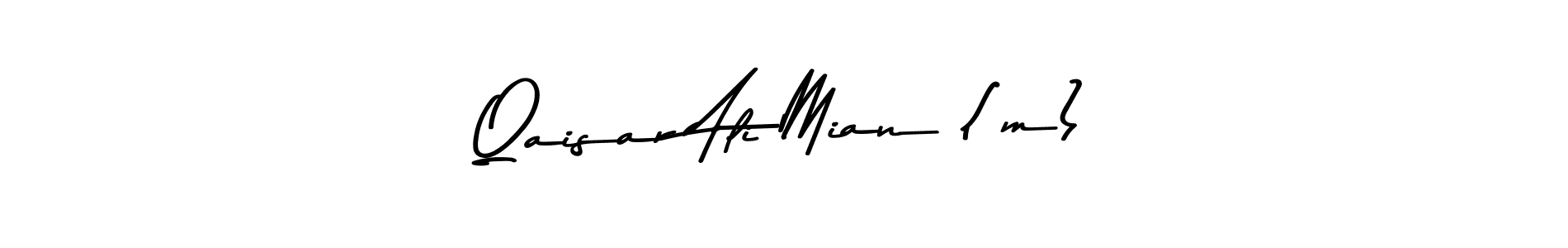 The best way (Asem Kandis PERSONAL USE) to make a short signature is to pick only two or three words in your name. The name Qaisar Ali Mian (m) include a total of six letters. For converting this name. Qaisar Ali Mian (m) signature style 9 images and pictures png