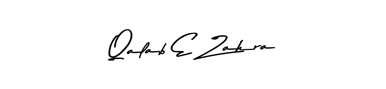 The best way (Asem Kandis PERSONAL USE) to make a short signature is to pick only two or three words in your name. The name Qalab E Zahra include a total of six letters. For converting this name. Qalab E Zahra signature style 9 images and pictures png