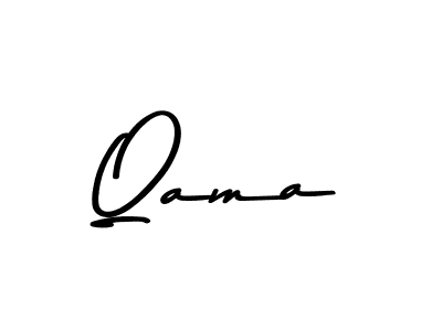 How to make Qama name signature. Use Asem Kandis PERSONAL USE style for creating short signs online. This is the latest handwritten sign. Qama signature style 9 images and pictures png