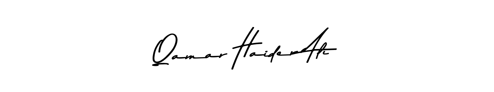 Design your own signature with our free online signature maker. With this signature software, you can create a handwritten (Asem Kandis PERSONAL USE) signature for name Qamar Haider Ali. Qamar Haider Ali signature style 9 images and pictures png