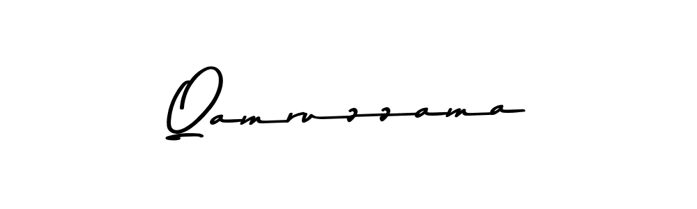 Use a signature maker to create a handwritten signature online. With this signature software, you can design (Asem Kandis PERSONAL USE) your own signature for name Qamruzzama. Qamruzzama signature style 9 images and pictures png