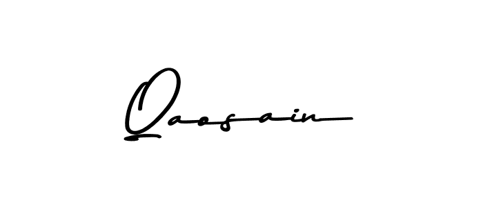 Create a beautiful signature design for name Qaosain. With this signature (Asem Kandis PERSONAL USE) fonts, you can make a handwritten signature for free. Qaosain signature style 9 images and pictures png