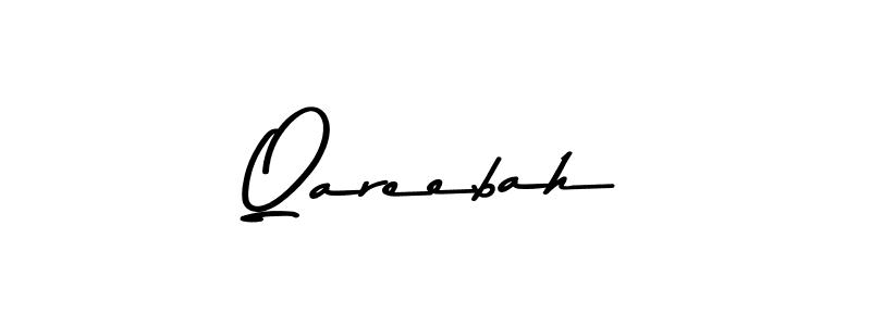 Qareebah stylish signature style. Best Handwritten Sign (Asem Kandis PERSONAL USE) for my name. Handwritten Signature Collection Ideas for my name Qareebah. Qareebah signature style 9 images and pictures png