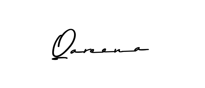 Make a beautiful signature design for name Qareena. With this signature (Asem Kandis PERSONAL USE) style, you can create a handwritten signature for free. Qareena signature style 9 images and pictures png