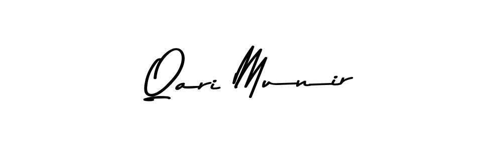 How to make Qari Munir name signature. Use Asem Kandis PERSONAL USE style for creating short signs online. This is the latest handwritten sign. Qari Munir signature style 9 images and pictures png