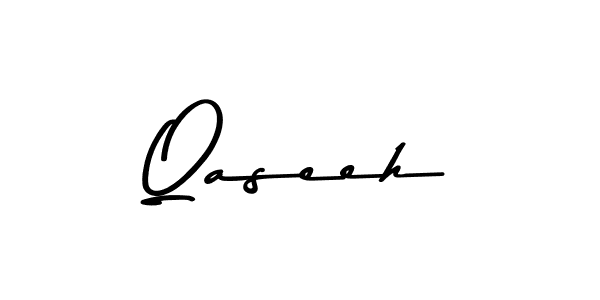 Make a beautiful signature design for name Qaseeh. With this signature (Asem Kandis PERSONAL USE) style, you can create a handwritten signature for free. Qaseeh signature style 9 images and pictures png