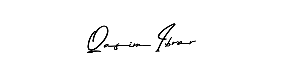 Create a beautiful signature design for name Qasim Ibrar. With this signature (Asem Kandis PERSONAL USE) fonts, you can make a handwritten signature for free. Qasim Ibrar signature style 9 images and pictures png