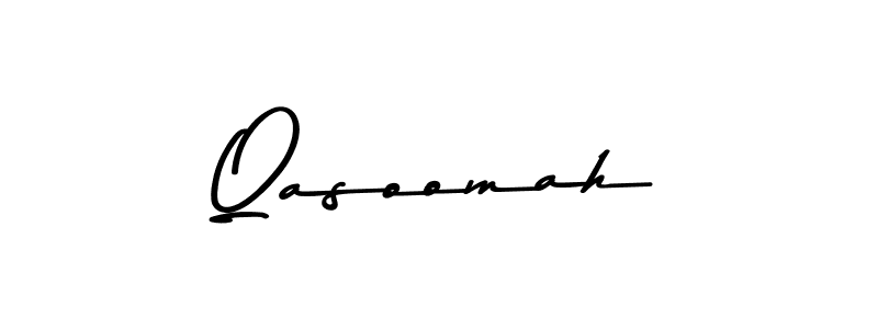 Design your own signature with our free online signature maker. With this signature software, you can create a handwritten (Asem Kandis PERSONAL USE) signature for name Qasoomah. Qasoomah signature style 9 images and pictures png