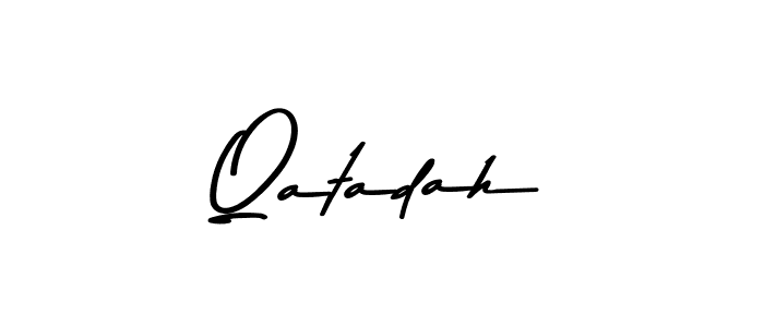 if you are searching for the best signature style for your name Qatadah. so please give up your signature search. here we have designed multiple signature styles  using Asem Kandis PERSONAL USE. Qatadah signature style 9 images and pictures png