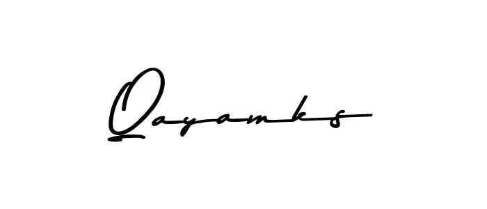 The best way (Asem Kandis PERSONAL USE) to make a short signature is to pick only two or three words in your name. The name Qayamks include a total of six letters. For converting this name. Qayamks signature style 9 images and pictures png