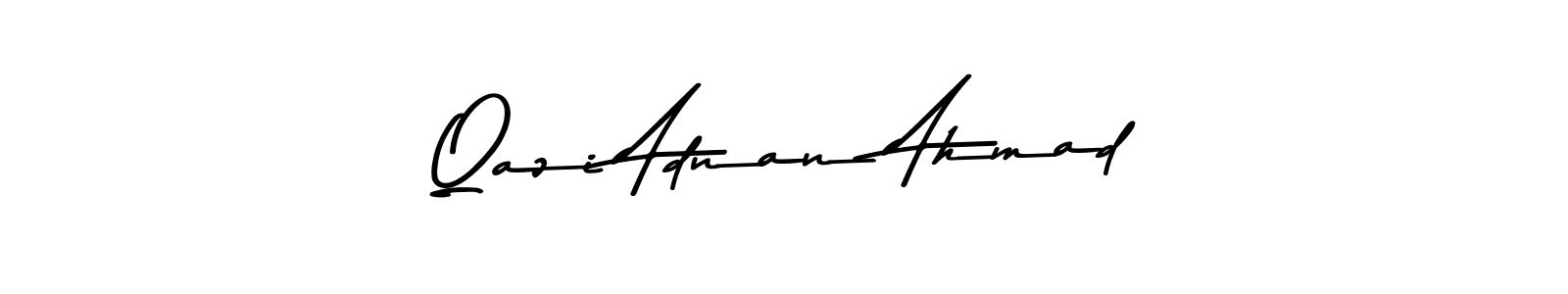 Create a beautiful signature design for name Qazi Adnan Ahmad. With this signature (Asem Kandis PERSONAL USE) fonts, you can make a handwritten signature for free. Qazi Adnan Ahmad signature style 9 images and pictures png