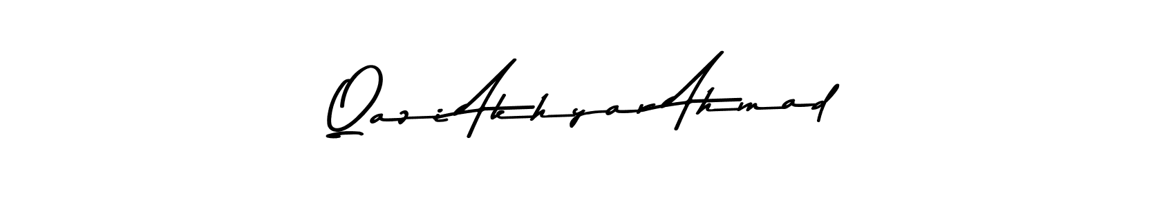 Create a beautiful signature design for name Qazi Akhyar Ahmad. With this signature (Asem Kandis PERSONAL USE) fonts, you can make a handwritten signature for free. Qazi Akhyar Ahmad signature style 9 images and pictures png