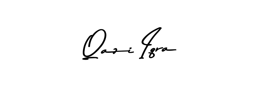Design your own signature with our free online signature maker. With this signature software, you can create a handwritten (Asem Kandis PERSONAL USE) signature for name Qazi Iqra. Qazi Iqra signature style 9 images and pictures png