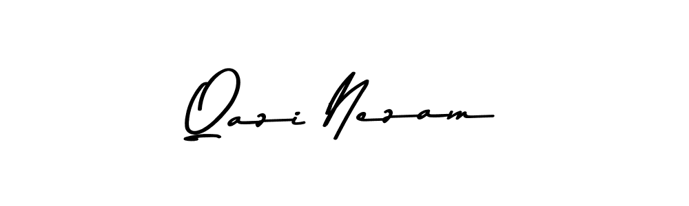 You should practise on your own different ways (Asem Kandis PERSONAL USE) to write your name (Qazi Nezam) in signature. don't let someone else do it for you. Qazi Nezam signature style 9 images and pictures png