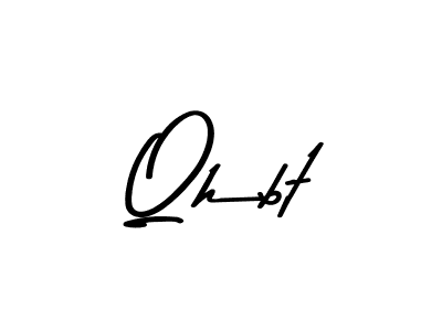 How to make Qhbt name signature. Use Asem Kandis PERSONAL USE style for creating short signs online. This is the latest handwritten sign. Qhbt signature style 9 images and pictures png