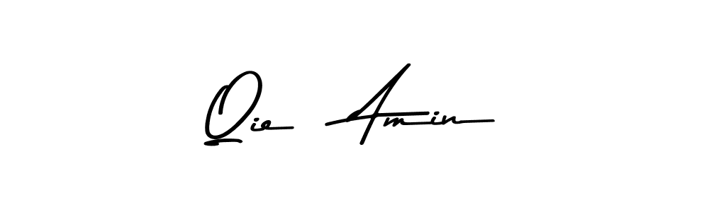 How to make Qie   Amin name signature. Use Asem Kandis PERSONAL USE style for creating short signs online. This is the latest handwritten sign. Qie   Amin signature style 9 images and pictures png