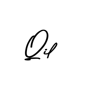 Design your own signature with our free online signature maker. With this signature software, you can create a handwritten (Asem Kandis PERSONAL USE) signature for name Qil. Qil signature style 9 images and pictures png