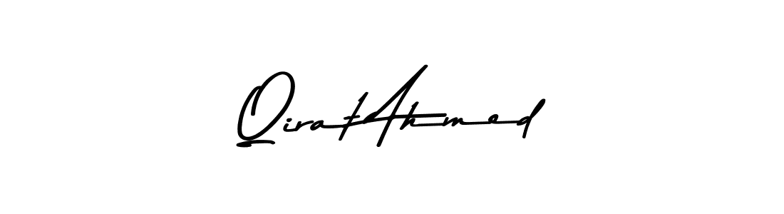 Here are the top 10 professional signature styles for the name Qirat Ahmed. These are the best autograph styles you can use for your name. Qirat Ahmed signature style 9 images and pictures png