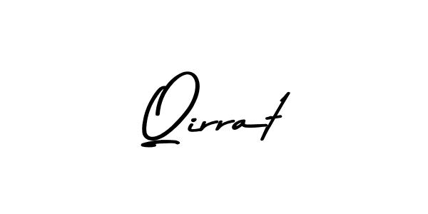 Make a beautiful signature design for name Qirrat. With this signature (Asem Kandis PERSONAL USE) style, you can create a handwritten signature for free. Qirrat signature style 9 images and pictures png
