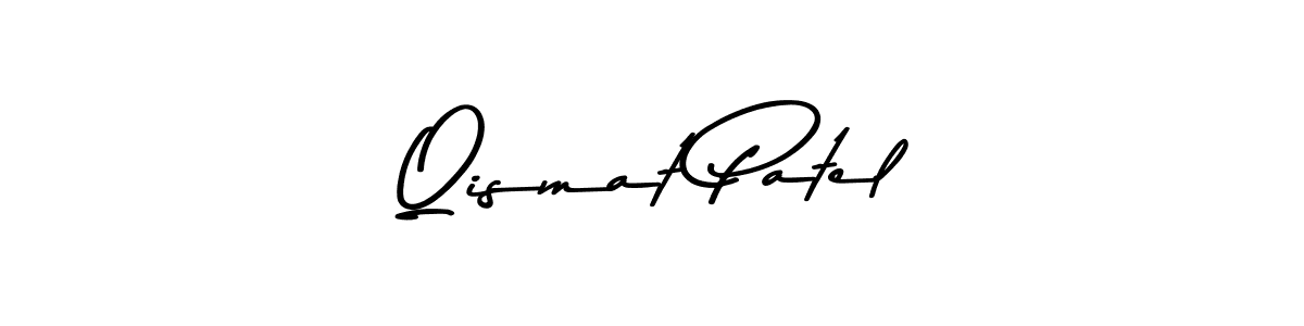 You should practise on your own different ways (Asem Kandis PERSONAL USE) to write your name (Qismat Patel) in signature. don't let someone else do it for you. Qismat Patel signature style 9 images and pictures png