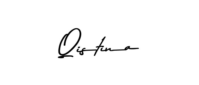 Use a signature maker to create a handwritten signature online. With this signature software, you can design (Asem Kandis PERSONAL USE) your own signature for name Qistina. Qistina signature style 9 images and pictures png