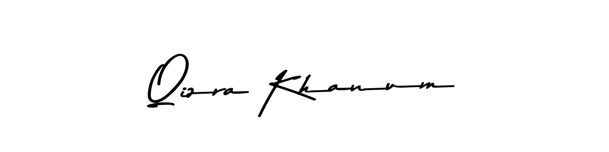 Make a beautiful signature design for name Qizra Khanum. With this signature (Asem Kandis PERSONAL USE) style, you can create a handwritten signature for free. Qizra Khanum signature style 9 images and pictures png