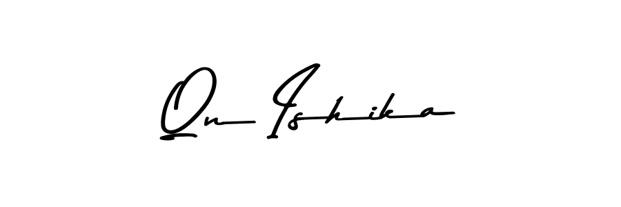 Use a signature maker to create a handwritten signature online. With this signature software, you can design (Asem Kandis PERSONAL USE) your own signature for name Qn Ishika. Qn Ishika signature style 9 images and pictures png