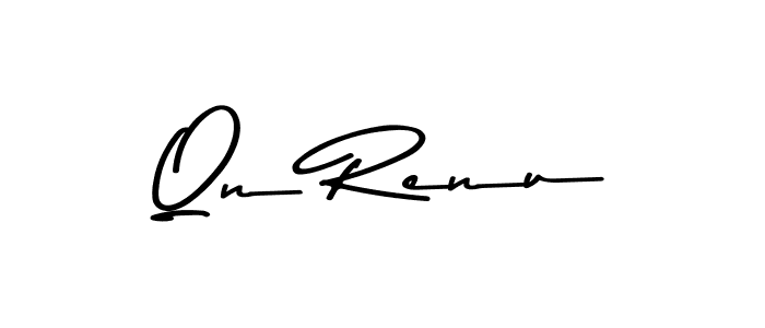 This is the best signature style for the Qn Renu name. Also you like these signature font (Asem Kandis PERSONAL USE). Mix name signature. Qn Renu signature style 9 images and pictures png