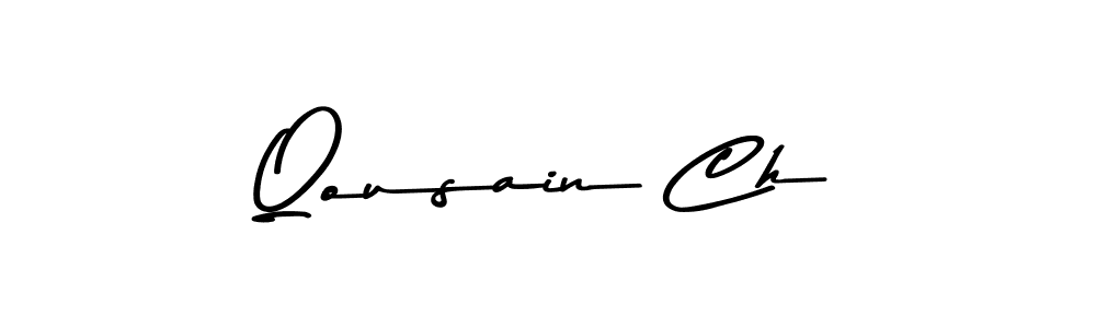 Design your own signature with our free online signature maker. With this signature software, you can create a handwritten (Asem Kandis PERSONAL USE) signature for name Qousain Ch. Qousain Ch signature style 9 images and pictures png