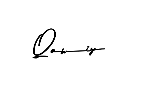 Create a beautiful signature design for name Qowiy. With this signature (Asem Kandis PERSONAL USE) fonts, you can make a handwritten signature for free. Qowiy signature style 9 images and pictures png