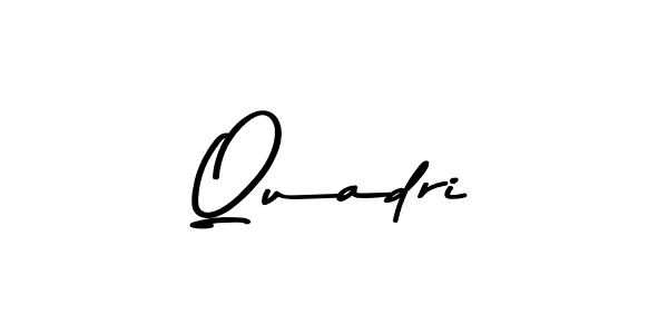 Create a beautiful signature design for name Quadri. With this signature (Asem Kandis PERSONAL USE) fonts, you can make a handwritten signature for free. Quadri signature style 9 images and pictures png