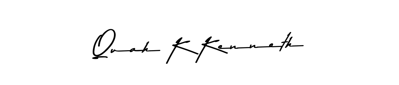 Quah K Kenneth stylish signature style. Best Handwritten Sign (Asem Kandis PERSONAL USE) for my name. Handwritten Signature Collection Ideas for my name Quah K Kenneth. Quah K Kenneth signature style 9 images and pictures png