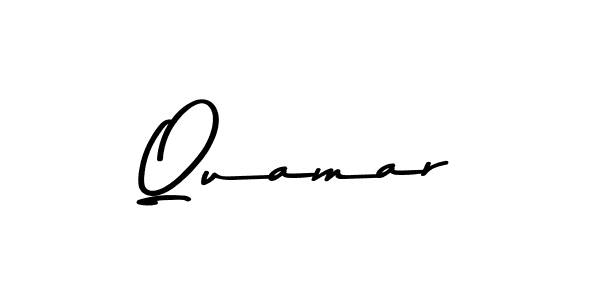 Create a beautiful signature design for name Quamar. With this signature (Asem Kandis PERSONAL USE) fonts, you can make a handwritten signature for free. Quamar signature style 9 images and pictures png