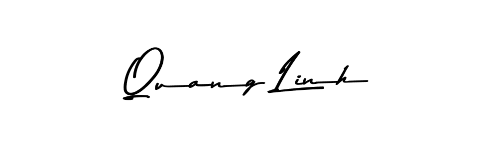 How to make Quang Linh name signature. Use Asem Kandis PERSONAL USE style for creating short signs online. This is the latest handwritten sign. Quang Linh signature style 9 images and pictures png