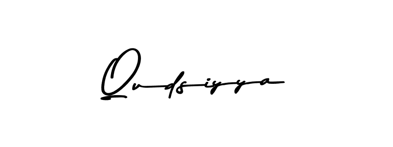 Make a beautiful signature design for name Qudsiyya. With this signature (Asem Kandis PERSONAL USE) style, you can create a handwritten signature for free. Qudsiyya signature style 9 images and pictures png