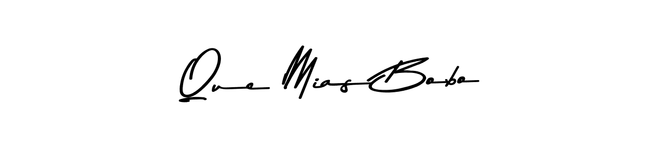 if you are searching for the best signature style for your name Que Mias Bobo. so please give up your signature search. here we have designed multiple signature styles  using Asem Kandis PERSONAL USE. Que Mias Bobo signature style 9 images and pictures png