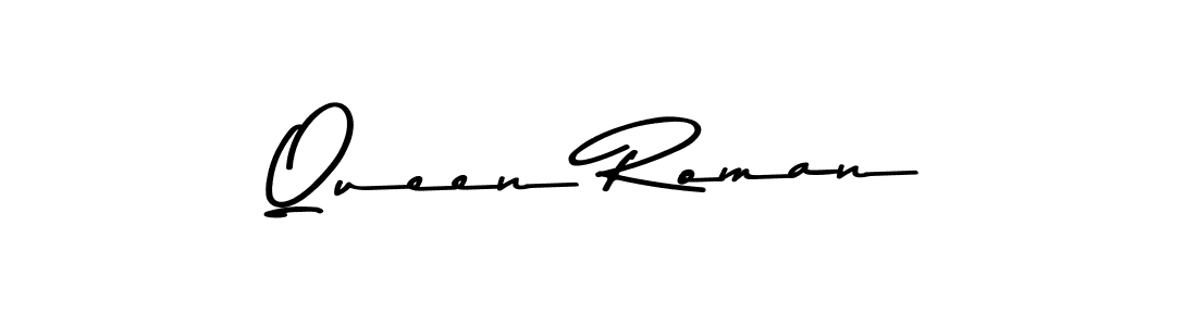 Make a beautiful signature design for name Queen Roman. With this signature (Asem Kandis PERSONAL USE) style, you can create a handwritten signature for free. Queen Roman signature style 9 images and pictures png