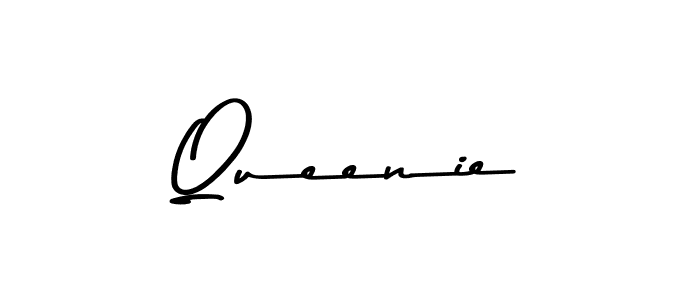 Design your own signature with our free online signature maker. With this signature software, you can create a handwritten (Asem Kandis PERSONAL USE) signature for name Queenie. Queenie signature style 9 images and pictures png