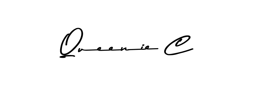 Make a beautiful signature design for name Queenie C. With this signature (Asem Kandis PERSONAL USE) style, you can create a handwritten signature for free. Queenie C signature style 9 images and pictures png