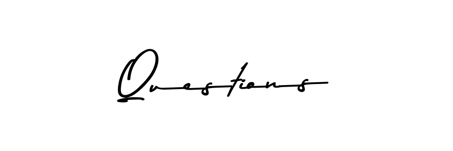 The best way (Asem Kandis PERSONAL USE) to make a short signature is to pick only two or three words in your name. The name Questions include a total of six letters. For converting this name. Questions signature style 9 images and pictures png
