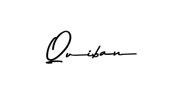 How to make Quiban name signature. Use Asem Kandis PERSONAL USE style for creating short signs online. This is the latest handwritten sign. Quiban signature style 9 images and pictures png