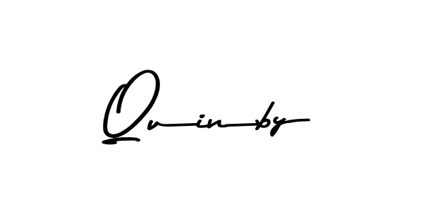 How to make Quinby name signature. Use Asem Kandis PERSONAL USE style for creating short signs online. This is the latest handwritten sign. Quinby signature style 9 images and pictures png