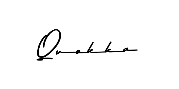 Create a beautiful signature design for name Quokka. With this signature (Asem Kandis PERSONAL USE) fonts, you can make a handwritten signature for free. Quokka signature style 9 images and pictures png