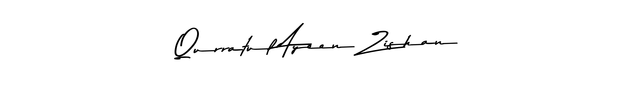 Create a beautiful signature design for name Qurratul Ayeen Zishan. With this signature (Asem Kandis PERSONAL USE) fonts, you can make a handwritten signature for free. Qurratul Ayeen Zishan signature style 9 images and pictures png