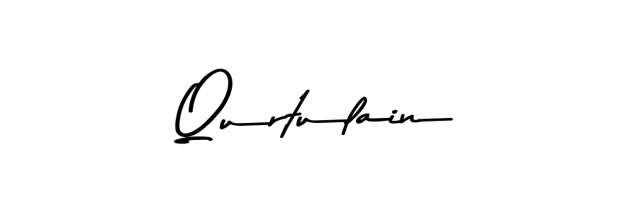 Create a beautiful signature design for name Qurtulain. With this signature (Asem Kandis PERSONAL USE) fonts, you can make a handwritten signature for free. Qurtulain signature style 9 images and pictures png