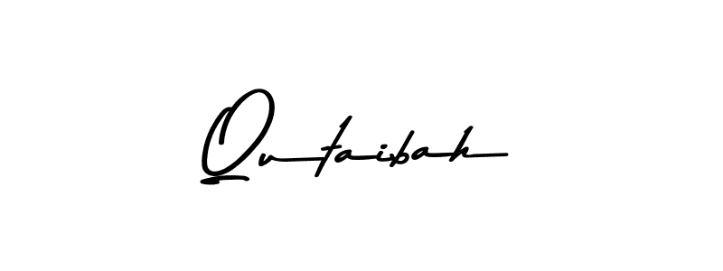Make a beautiful signature design for name Qutaibah. With this signature (Asem Kandis PERSONAL USE) style, you can create a handwritten signature for free. Qutaibah signature style 9 images and pictures png