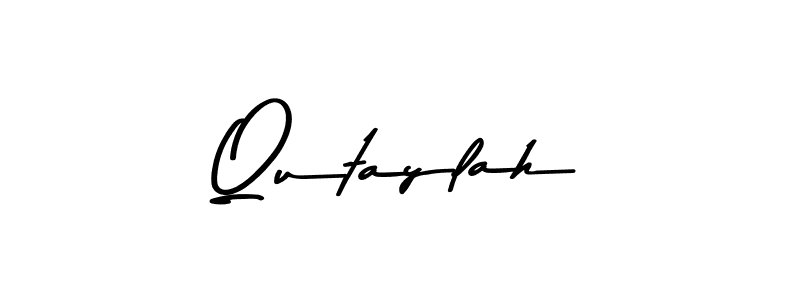 Use a signature maker to create a handwritten signature online. With this signature software, you can design (Asem Kandis PERSONAL USE) your own signature for name Qutaylah. Qutaylah signature style 9 images and pictures png