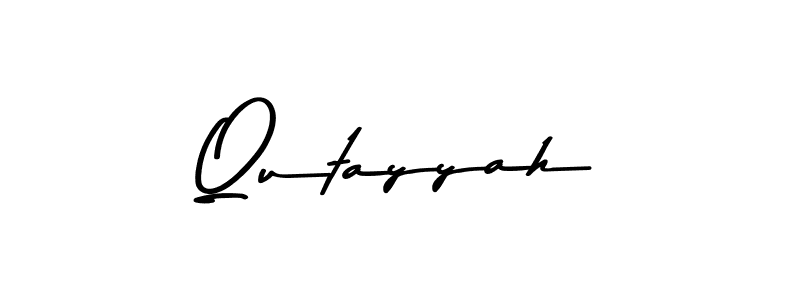 Create a beautiful signature design for name Qutayyah. With this signature (Asem Kandis PERSONAL USE) fonts, you can make a handwritten signature for free. Qutayyah signature style 9 images and pictures png