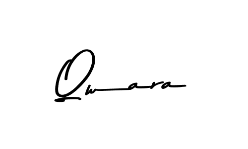 How to make Qwara name signature. Use Asem Kandis PERSONAL USE style for creating short signs online. This is the latest handwritten sign. Qwara signature style 9 images and pictures png