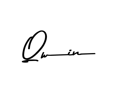 Create a beautiful signature design for name Qwin. With this signature (Asem Kandis PERSONAL USE) fonts, you can make a handwritten signature for free. Qwin signature style 9 images and pictures png